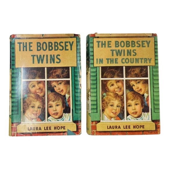 Laura Lee Hope Other - The Bobbsey Twins Laura Lee Hope In The Country 1940 Saalfield Publishing HC Lot